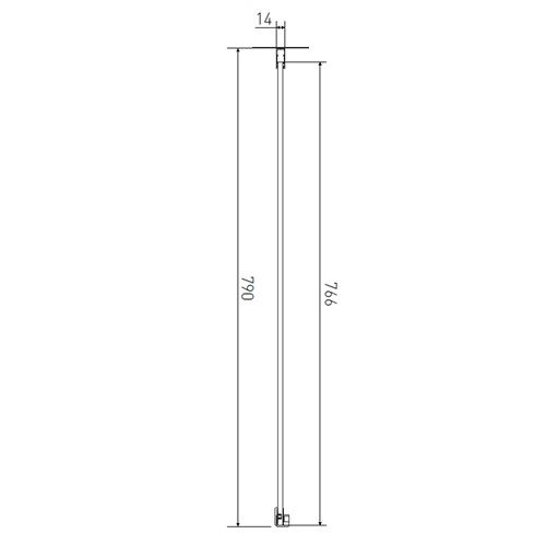 Sprchová stěna Alvaro 800 mm, sklo čiré, profil chrom, Lansanit LAN05032