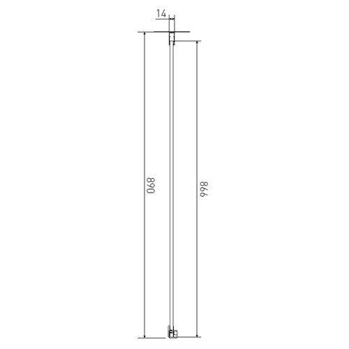 Sprchová stěna Alvaro 900 mm, sklo čiré, profil černý, Lansanit LAN05035