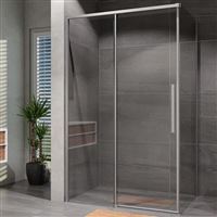 Sprchový kout Alvaro 100 x 90 cm, sklo čiré, profil aluchrom, obdélník, Lansanit SZD10/SPZD90