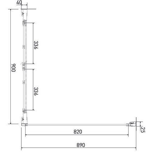Sprchový kout Elisa 90 x 90 cm, sklo čiré, profil aluchrom, čtverec, Lansanit BF90-190-C/SPF90-190-C