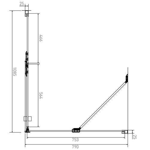 Sprchový kout Brix 110 x 80 cm, sklo čiré, profil aluchrom, obdélník, levé provedení, Lansanit H2Y-11L/SPHY80