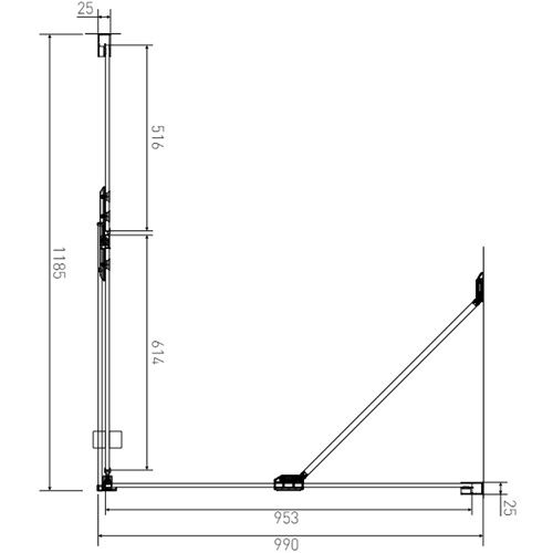 Sprchový kout Brix 120 x 100 cm, sklo čiré, profil aluchrom, obdélník, levé provedení, Lansanit H2Y-12L/SPHY100