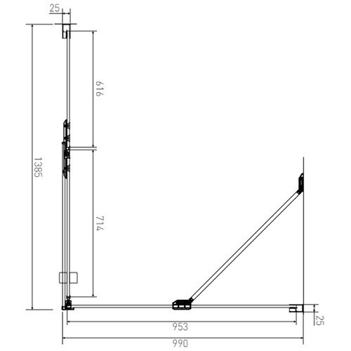 Sprchový kout Brix 140 x 100 cm, sklo čiré, profil aluchrom, obdélník, levé provedení Lansanit H2Y-14L/SPHY100