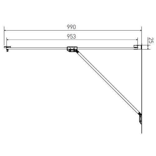 Sprchová stěna Brix 1000 mm, sklo čiré, profil chrom, Lansanit LAN05021