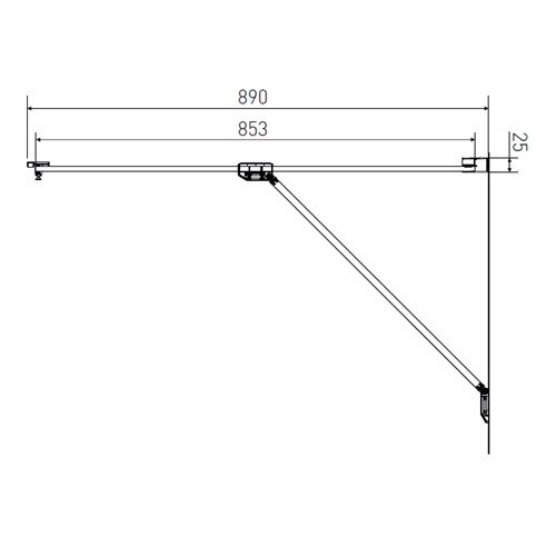 Sprchová stěna Brix 900 mm, sklo čiré, profil chrom, Lansanit LAN05023