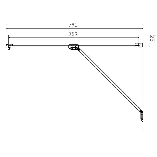 Sprchová stěna Brix 800 mm, sklo čiré, profil chrom, Lansanit LAN05022