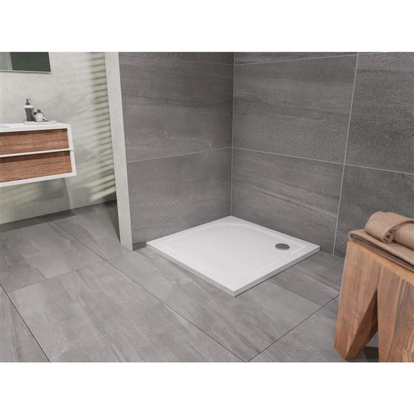 Sprchová vanička EX 800 x 800 mm, bílá, čtverec, Lansanit LANEX80C