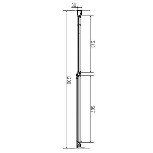 Sprchové dveře Tadao 1200 mm, sklo čiré, profil černý, Lansanit PD3-12-B