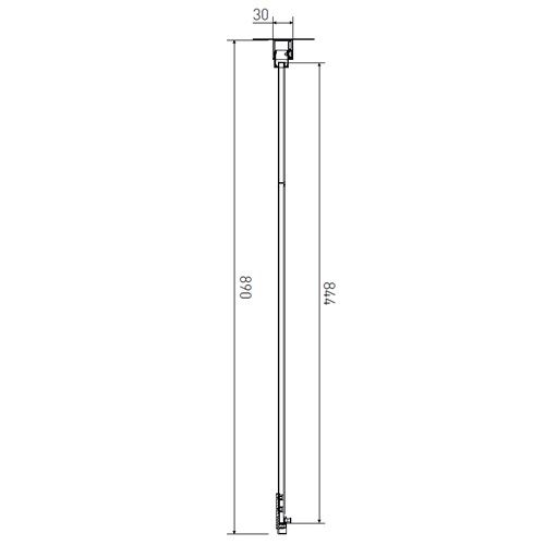 Sprchová stěna Tadao 900 mm, sklo čiré, profil chrom, Lansanit LAN05007