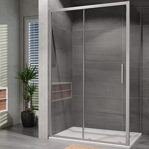 Set sprchového koutu Vati 120 x 80 cm s vaničkou, sklo čiré, profil aluchrom, obdélník, Lansanit LAN50020