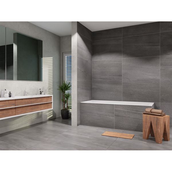 Obdélníková vana LUX 170x75 mm, bílá, včetně nožiček, Lansanit LANLUX170X75