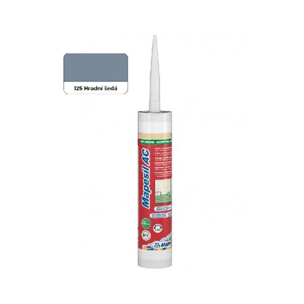 Silikon sanitární MAPESIL AC, hradní šedá, 310 ml, Mapei 4812542IT