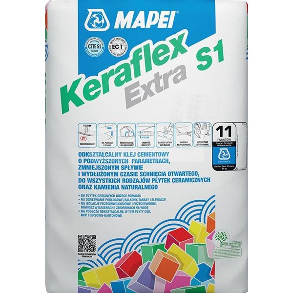 Lepidlo cementové Mapei, KERAFLEX Extra S1 šedý 25kg