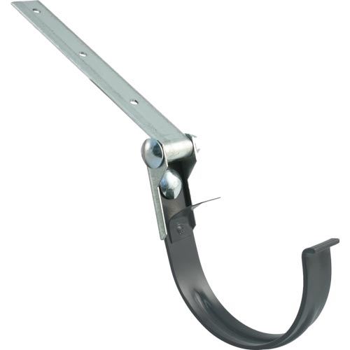 Kovový hák žlabu RG 125 mm, antracit, s kloubem, poplastovaný, Marley 085418