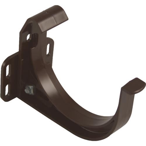 Plastový hák žlabu okapu RG 75 mm, hnědá, římsový, nastavitelný, Marley 805245