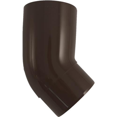 Koleno svodu okapu 45° DN 75 mm, hnědá, plast, Marley 078311
