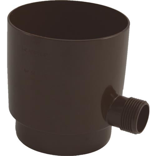 Sběrač dešťové vody okapu DN 105 mm, s vnějším závitem 1", hnědá, plast, Marley 079530