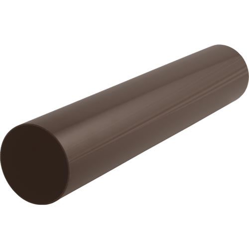 Svod okapu DN 75 mm, délka 2 m, hnědá, bez hrdla, plast, Marley 077383