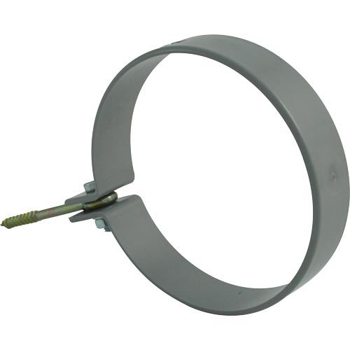 Objímka svodu okapu DN 125 mm, šedá, se šroubem, (1ks), Marley 074245