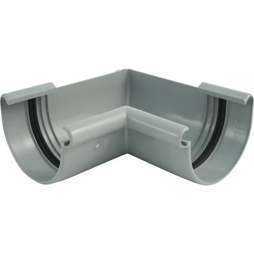 Vnitřní roh žlabu okapu RG 75 mm, šedá, plast, Marley 805313