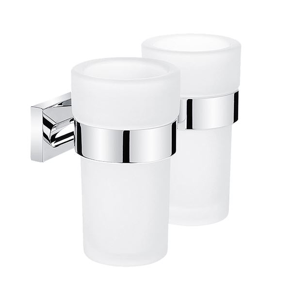 Držák skleniček dvojitý Keira, sklo/chrom, Nimco, KE 22058DW-26