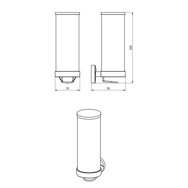 Zásobník na kosmetické tampóny Metalia 11, sklo/chrom, Novaservis, 0172,0
