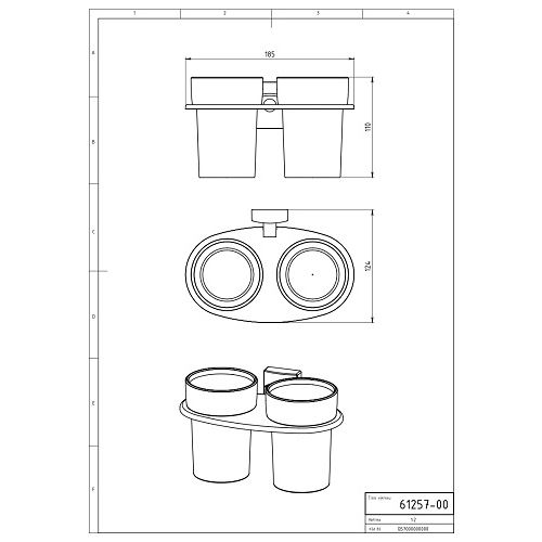 Držák kartáčků a pasty dvojitý Metalia 12, sklo/chrom, Novaservis, 0257,0