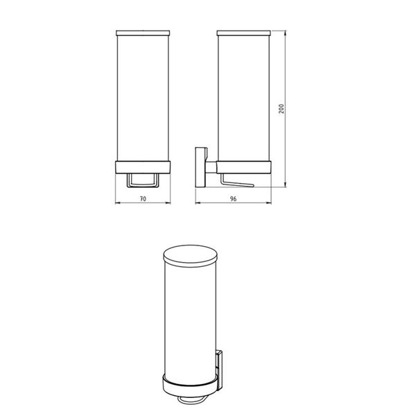 Zásobník na kosmetické tampóny Metalia 12, sklo/chrom, Novaservis, 0272,0