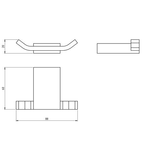 Dvojháček Metalia 9, chrom, Novaservis, 0956,0