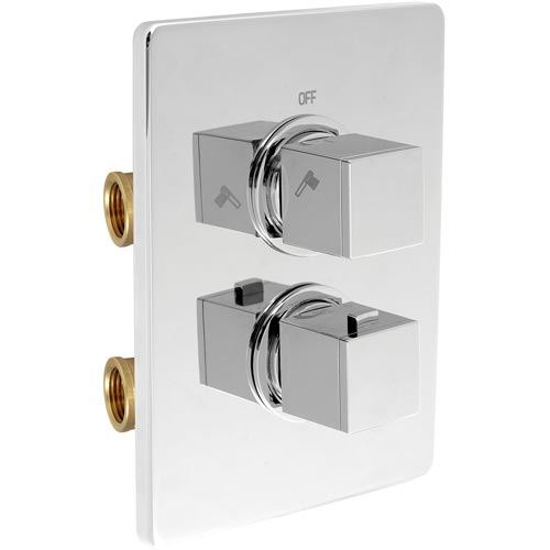 Sprchová/vanová baterie Aquasave, chrom, podomítková, termostatická, bez příslušenství, Novaservis 2850R,0