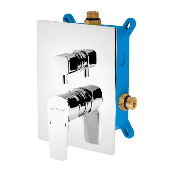 Vanová baterie Metalia 58, chrom, podomítková, bez příslušenství, Novaservis BOX58051R,0