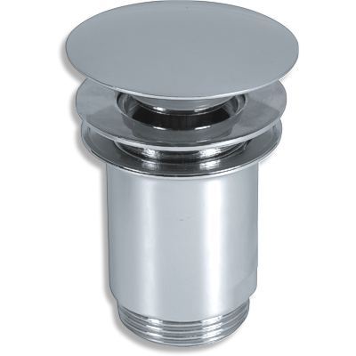 Umyvadlová výpusť Luxus 5/4", chrom, click-clack, velká zátka, Novaservis 35,0