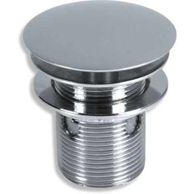 Umyvadlová výpusť Luxus 5/4", chrom, click-clack, velká zátka, Novaservis
