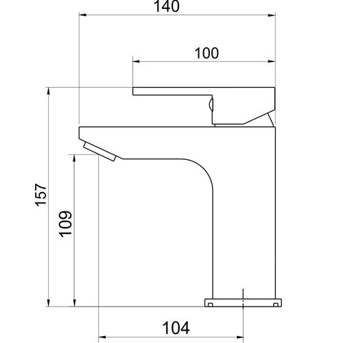 Umyvadlová baterie Nobless Edge, chrom, stojánková, bez výpustě, Novaservis 36001/1,0
