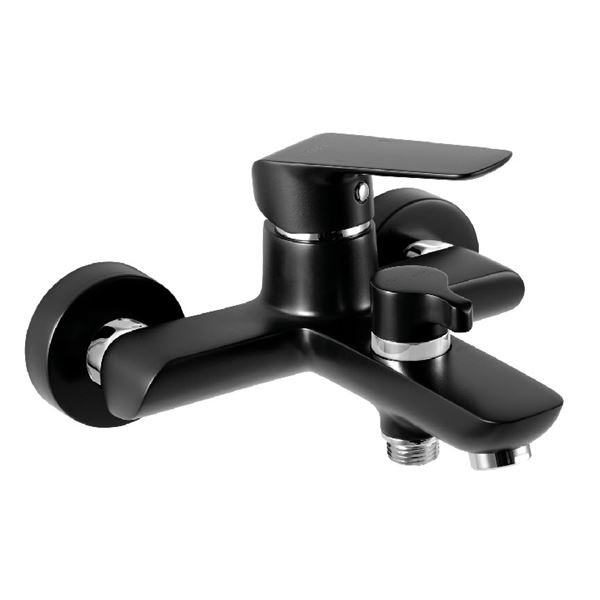 Vanová baterie Nobless Tina 150 mm, černá/mat, nástěnná, bez příslušenství, Novaservis 38020/1,5