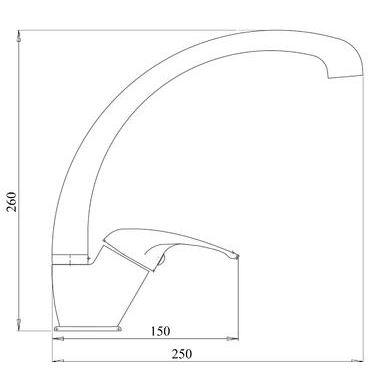 Dřezová baterie Metalia 55, chrom, stojánková, Novaservis 55014,0