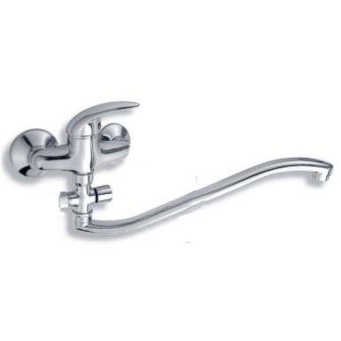 Umyvadlová paneláková baterie Metalia 55 100 mm, chrom, nástěnná, bez příslušenství, Novaservis 55033/1,0