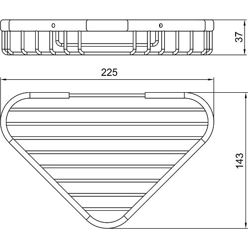 Polička rohová Metalia Drátěný program, chrom, Novaservis, 6065,0