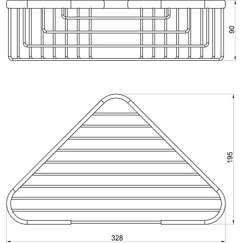 Polička rohová Metalia Drátěný program, chrom, Novaservis, 6079,0
