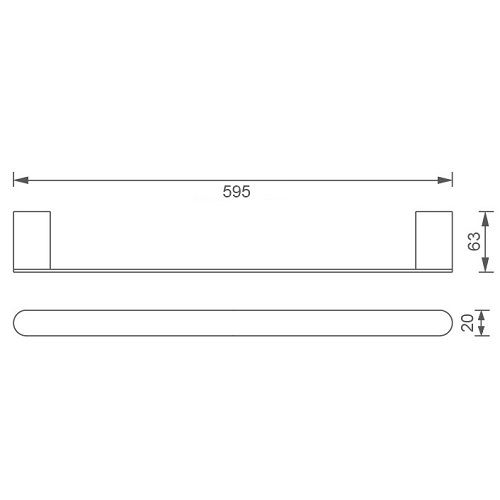 Držák ručníků Titania Naty, chrom, Novaservis, 66628,0