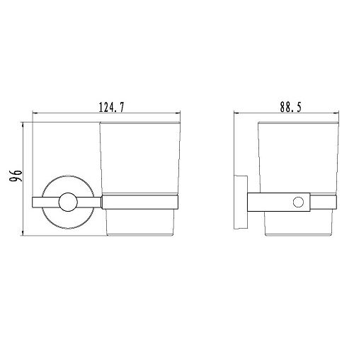 Držák kartáčku a pasty Mephisto, sklo/chrom, Novaservis, 6806,0