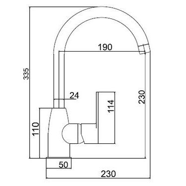 Dřezová baterie Titania Fresh, chrom, stojánková, Novaservis 96713,0