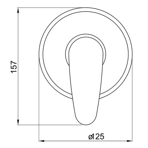 Sprchová baterie Titania Smart, chrom, podomítková, bez příslušenství, Novaservis 98050,0