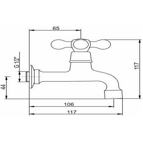 Umyvadlová baterie Titania Retro II, chrom, stojánková, bez výpusti, Novaservis 99106,0