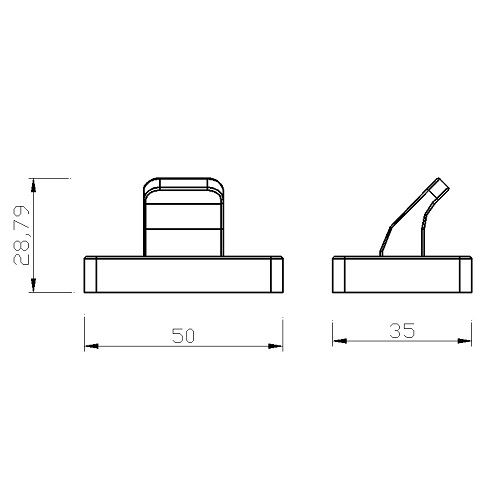 Háček Greta, černá-mat, Novaservis, AGR05BL