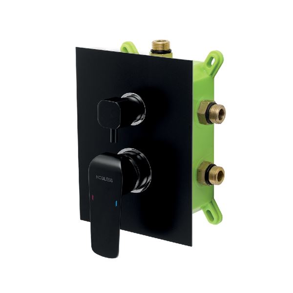 Sprchová baterie Nobless Tina, černý, podomítková, bez příslušenství, Novaservis BOX38051RX,5