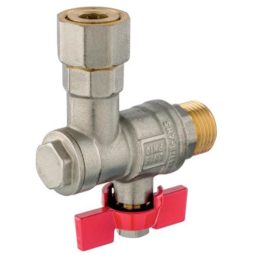 Kulový kohout MF 1/2", rohový s filtrem, motýl, voda, Novaservis KFMF1SGK