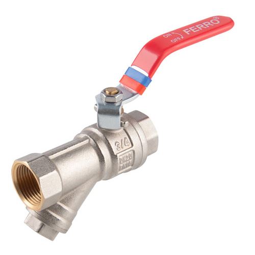 Kohout kulový FF 3/4", s filtrem, páka, voda, Novaservis KFPZF2