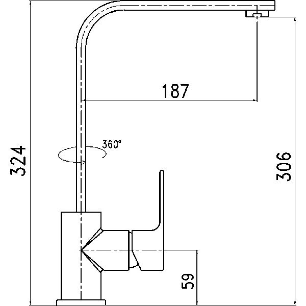 Dřezová baterie Nobless Trend, chrom, stojánková, Novaservis 41713,0