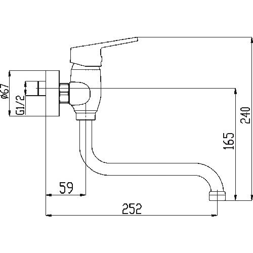Dřezová umyvadlová baterie TITANIA IRIS, 150 mm, chrom, nástěnná, s příslušenstvím, Novaservis 94470/T,0